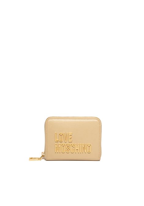 metallic gold logo wallet LOVE MOSCHINO | JC5613PP1MKD1-96A